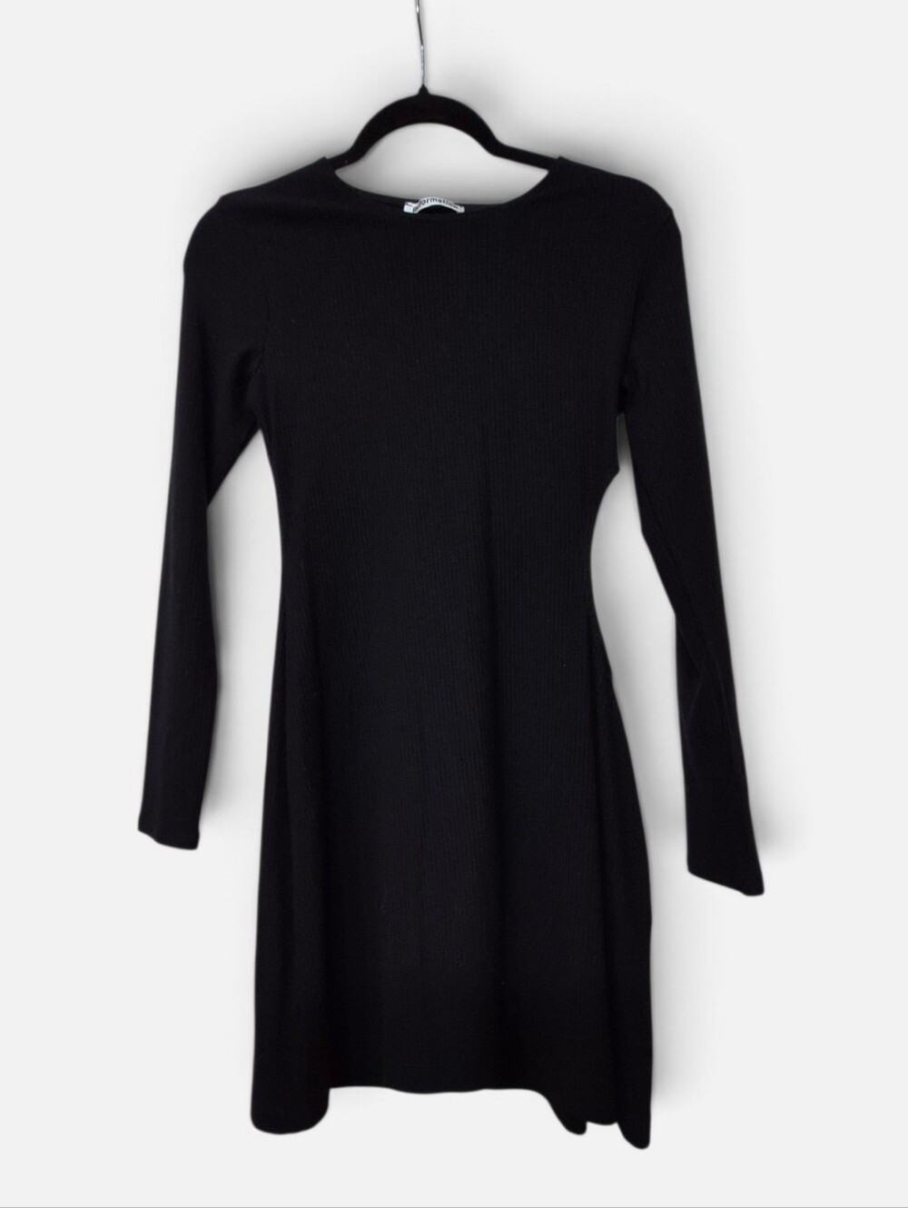 Reformation NWT Black Rib Knit Waist Side Cutout Midi Dress Medium